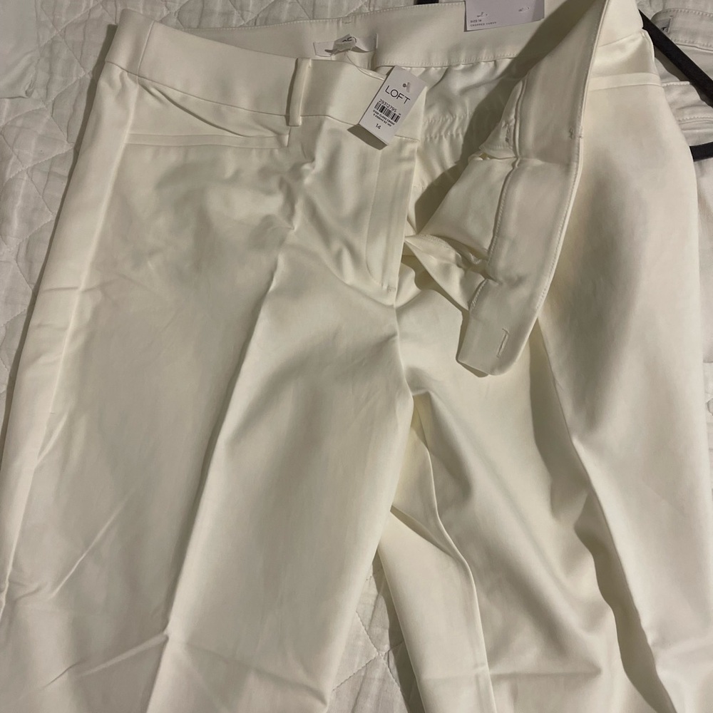 LOFT White Cropped pants